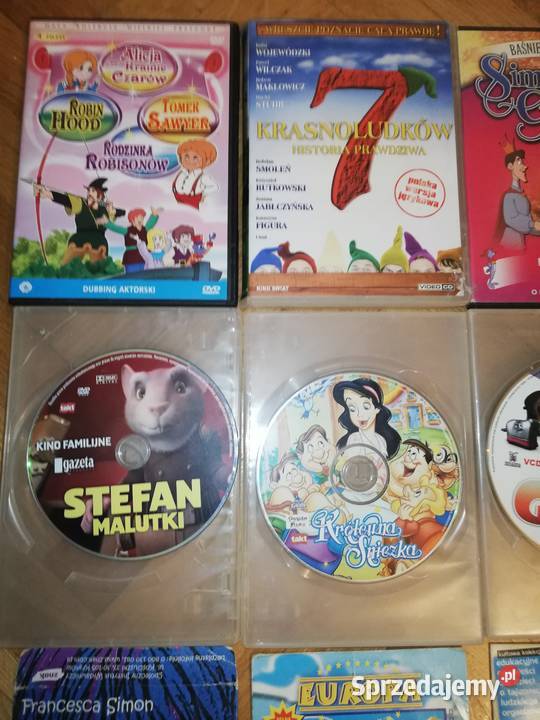 Filmy DVD dzieci 16 sztuk mazowieckie Warszawa