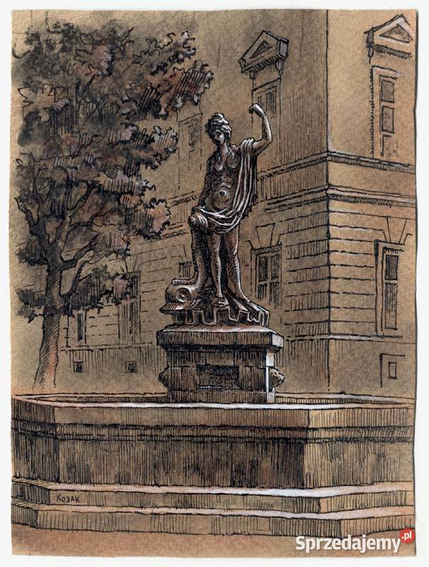 Grafika Fontana Amfitryta we Lwowie Warszawa