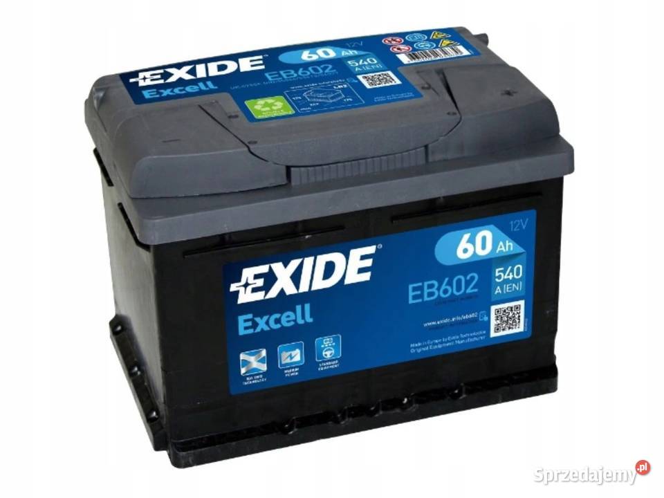 Akumulator Exide Excell 60Ah 540A darmowa lubelskie Lublin