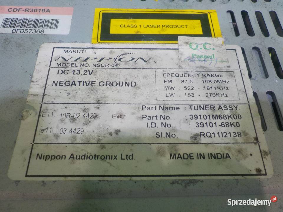 SUZUKI ALTO VII 10 B 11r HB 5D radio CD Suków