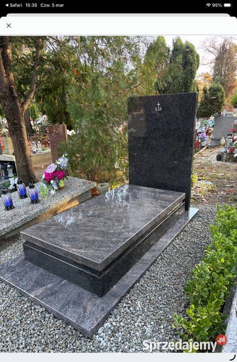 NAGROBEK POMNIK GRANITOWY Z MONTAŻEM BRYŁA