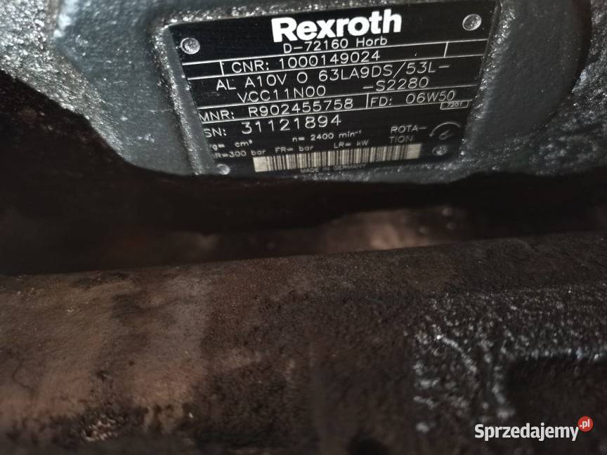Claas Scorpion Pompa hydrauliczna Rexroth ALA10V Pozostałe wielkopolskie Wilkowo