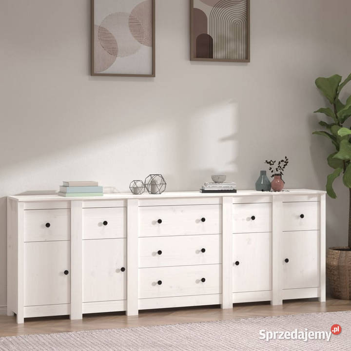 Szafka biała 230x35x80 lite drewno sosnowe Warszawa