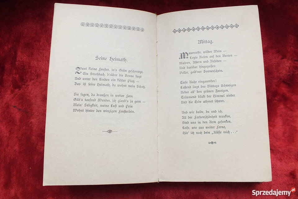 Stara przedwojenna poezja z 1898r Anna Ritter Żary