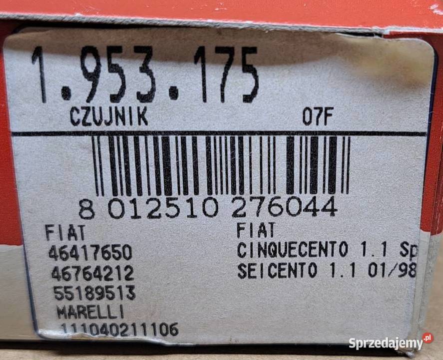 CZUJNIK POŁOŻENIA WAŁU FIAT CINQUECENTO SEICENTO dolnośląskie Mielęcin