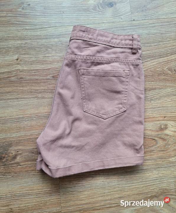 Śliczne różowe krótkie spodenki szorty 38 Denim różowy