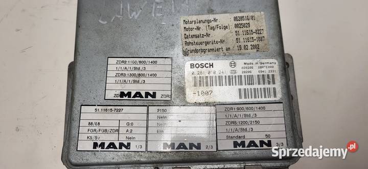 STEROWNIK KOMPUTER SILNIKA EDC ECU MAN BOSCH Mojusz