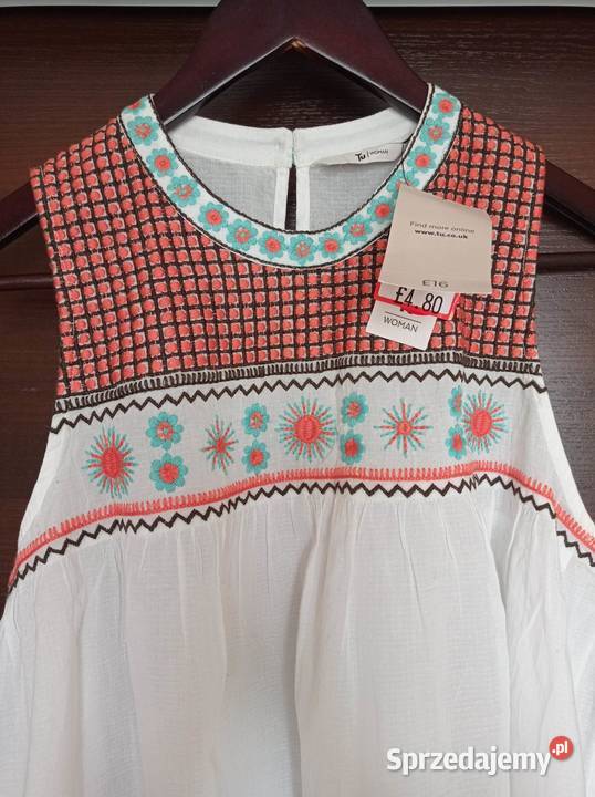 Bluzka z kolorowym haftem Hajnówka