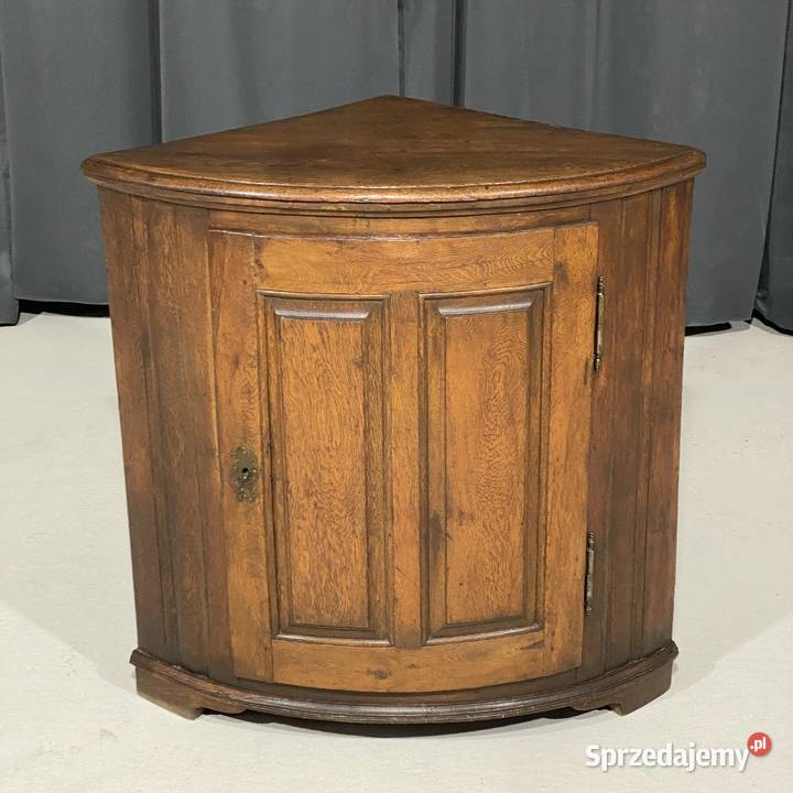 Rustykalna dębowa szafka narożna XIXXX w antyk Budno