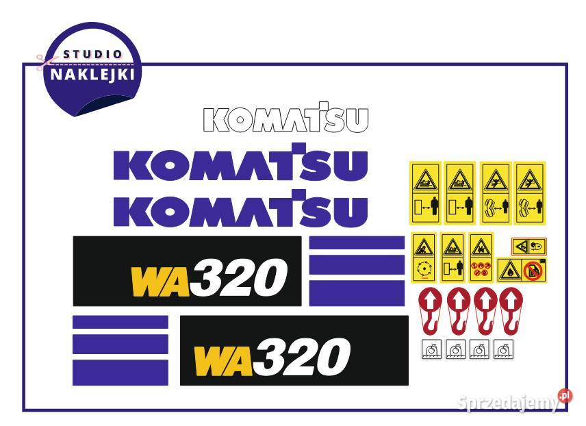 Naklejki ładowarka kołowa Komatsu WA320 Naklejka Miechów sprzedam