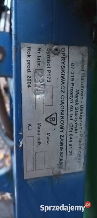 Opryskiwacz zawieszany POLMARK 400l 12m Opryskiwacze lubelskie