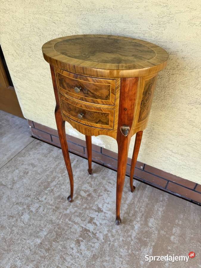 Stolik Ludwik barokowy stylowy z szufladami Sulbiny