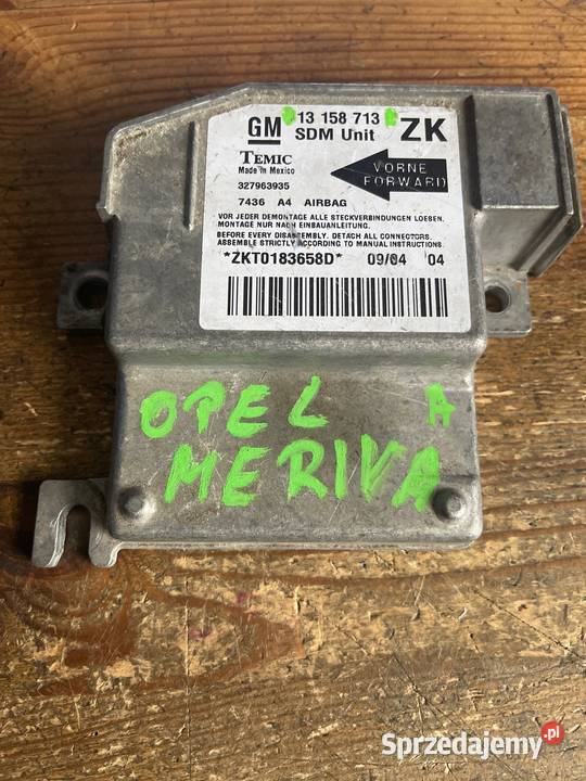Sensor Airbag 13158713ZK Opel Meriva A Margonin