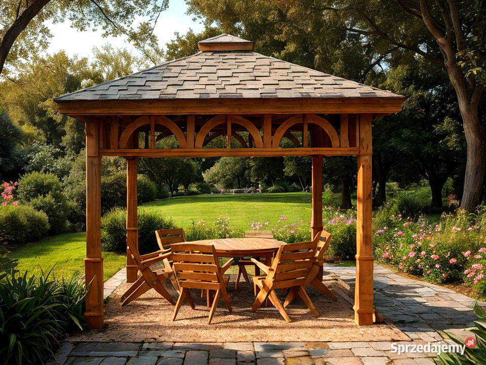 ALTANA 6 DREWNIANA KWADRATOWA 3x3 OGRODOWA Altany i wiaty Parzymiechy