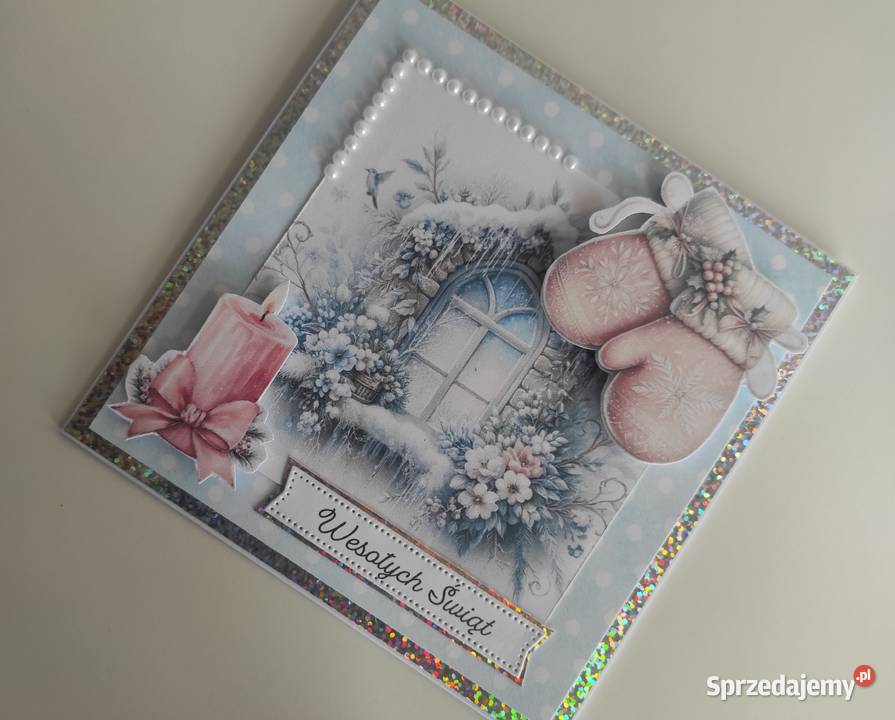 Kartka ręcznie robiona handmade świąteczna Boże sprzedam