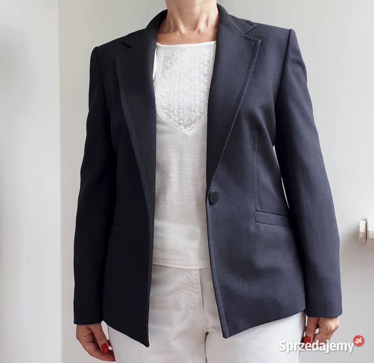 Żakiet marynarka S 36 szara kieszenie elegancka Warszawa