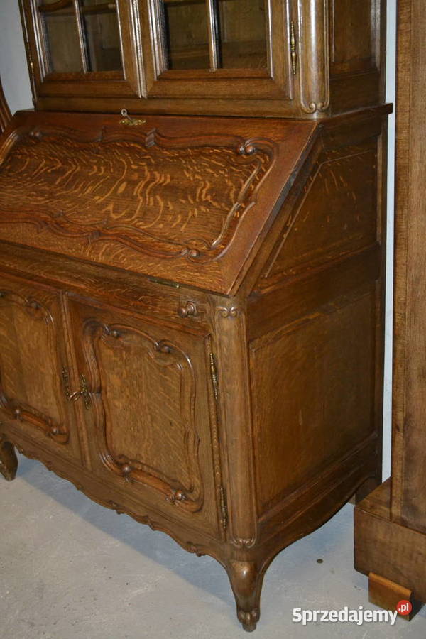 sekretarzyk z nadstawką lity dąb sprzedam