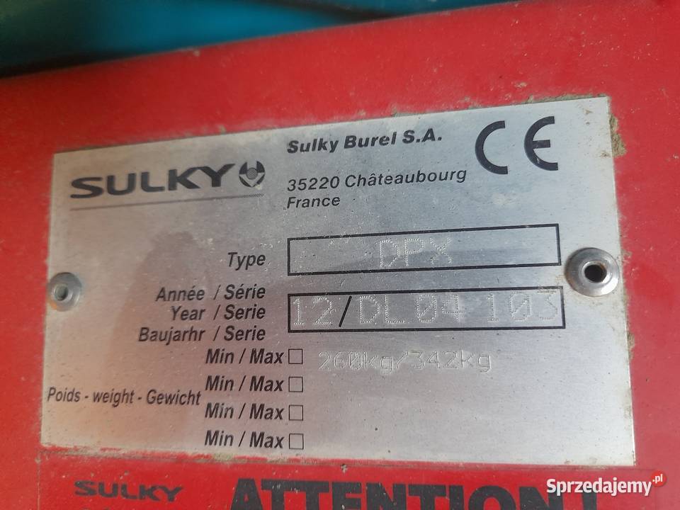 Sulky dpx 24 700 litrów 2012 nieuszkodzony mazowieckie Sokołów Podlaski