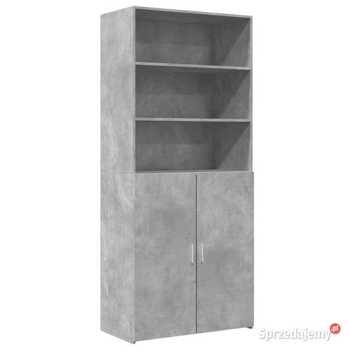 Wysoka szafka szarość betonu 80x425x185 mazowieckie Warszawa