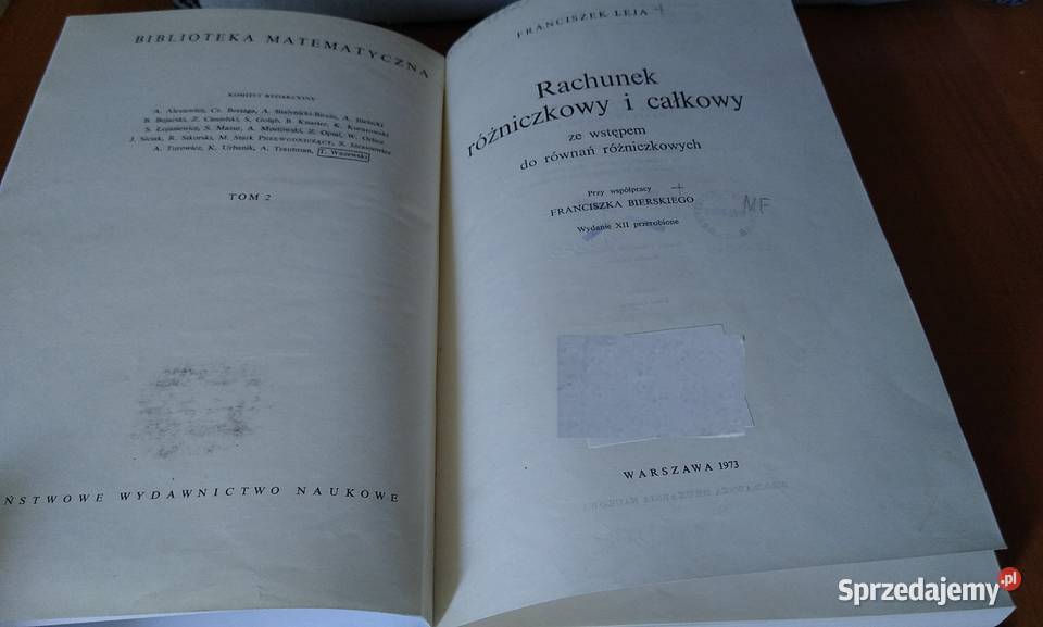 Rachunek różniczkowy i całkowy BM 2 ze wstępem Gdańsk