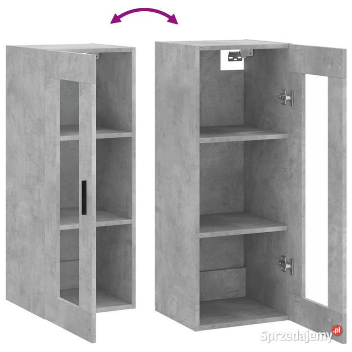 Szafka wisząca szarość betonu 345x34x90 WM828928 Warszawa
