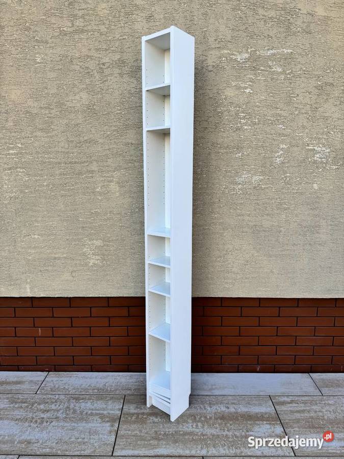 Słupek z półkami stojak na płyty biały regał Garwolin