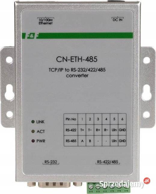 Konwerter RS485 na Ethernet FF CNETH485 NOWY Wrocław sprzedam