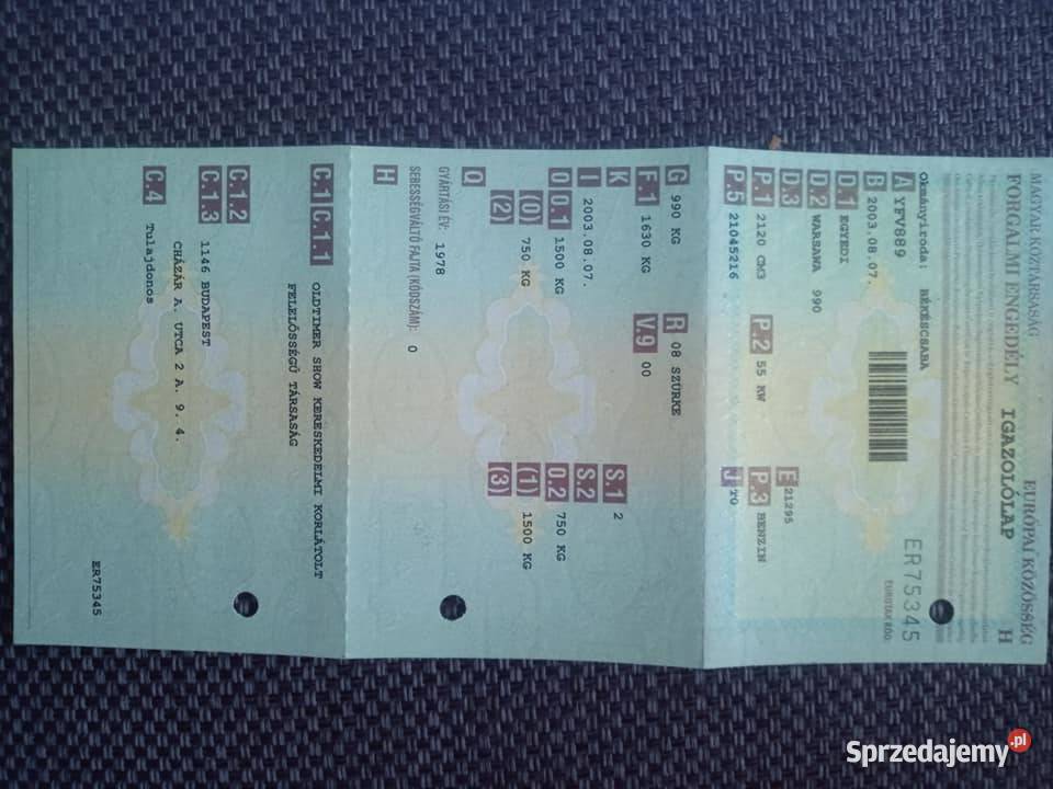 Warszawa 223 FSO zamiana Rok produkcji 1968