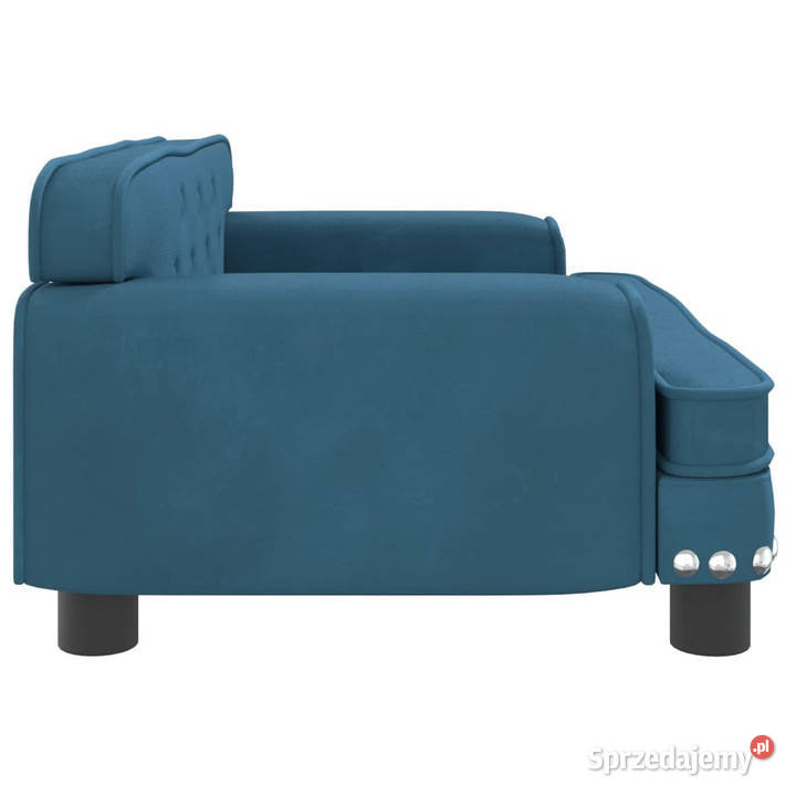 Sofa dzieci niebieska 70x45x30 aksamit WM3196293 mazowieckie Warszawa