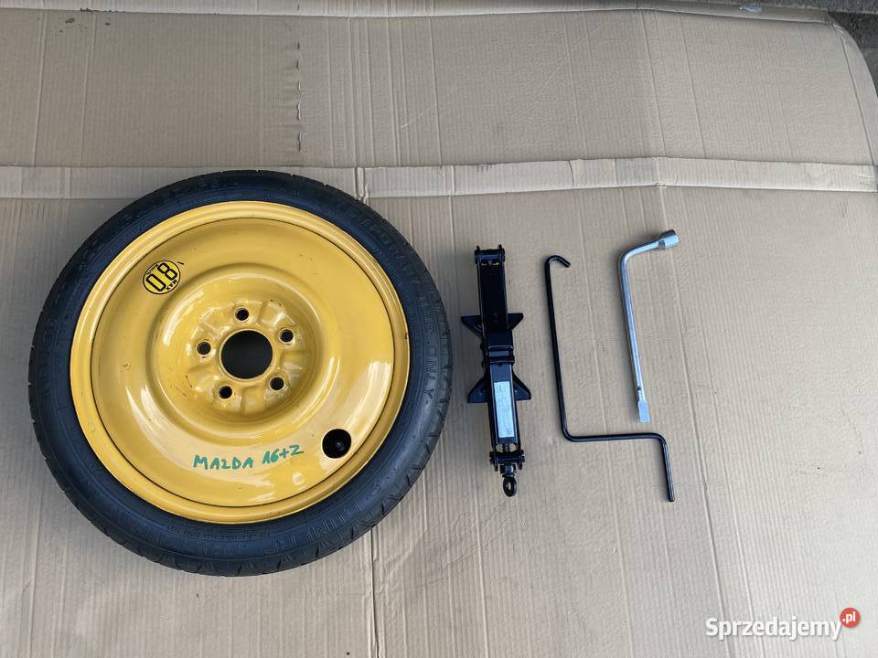 Koło9 dojazdowe 16 MAZDA 3 III 5 Zestaw lewarek Koła dojazdowe Miejska Górka