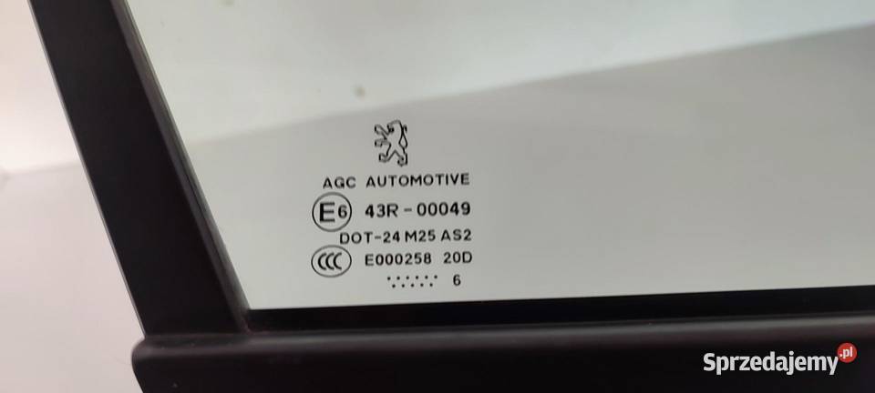 PEUGEOT 407 SZYBA LEWY TYŁ 96589537 osobowe