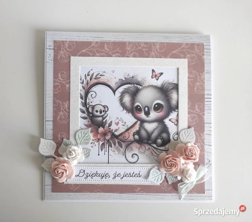 Kartka ręcznie robiona urodziny Dzień Matki Łódź