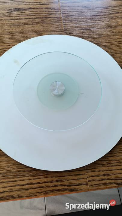 Szklana obrotowa patera piękne żywe wiosenne Zamość