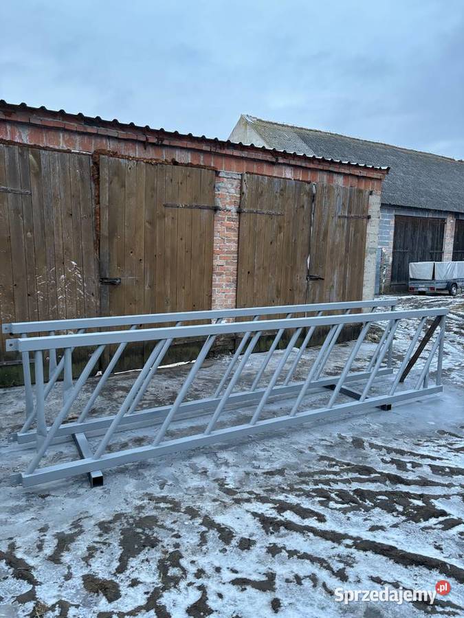 Drabina paszowa wygrodzenia okólniki kojec bydła wielkopolskie Gostyń