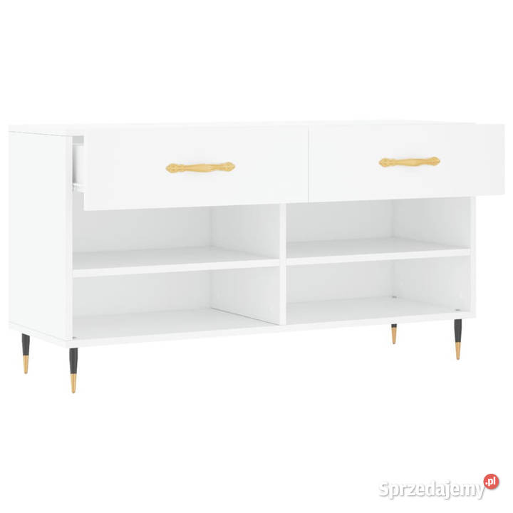 Ławka z miejscem na buty biała 102x35x55 Warszawa