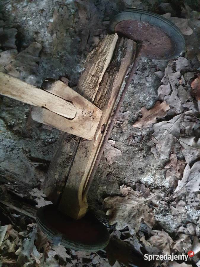 Drewniany zabawkowy część wózek kołowy dyszel z mazowieckie Warszawa