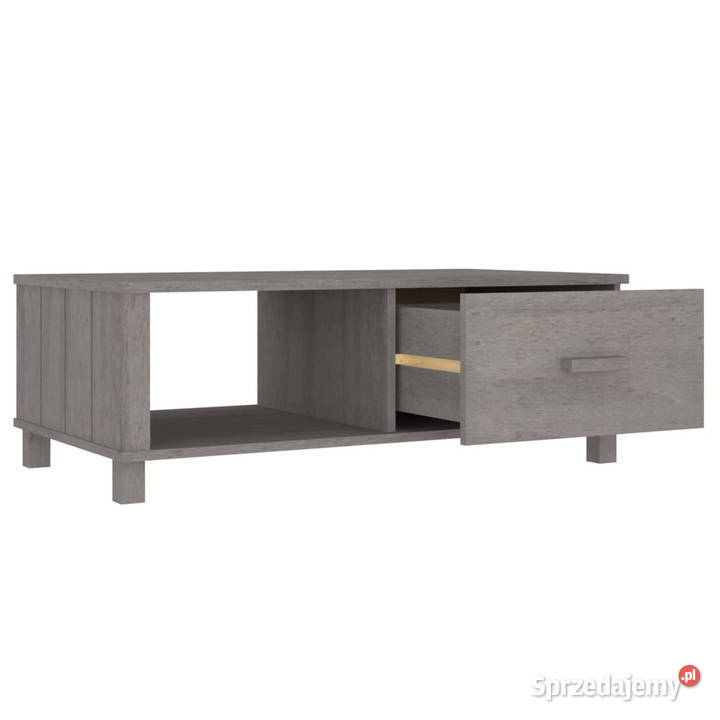 Stolik kawowy HAMAR jasnoszary 100x55x35 drewno mazowieckie Warszawa