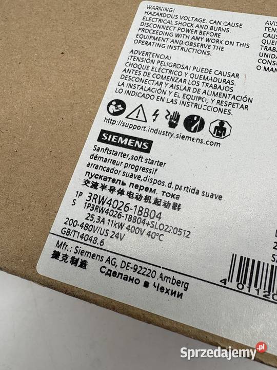 Siemens 3RW40261BB04 Softstart 11kW Warszawa sprzedam