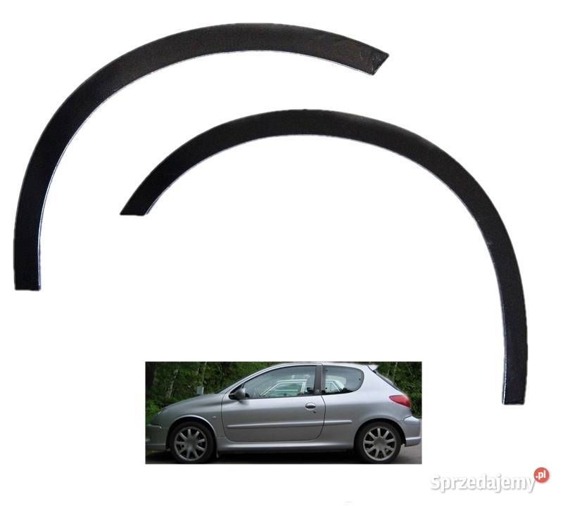 Peugeot 206 nakładki na błotnik czarny mat 4 Ostrów Wielkopolski