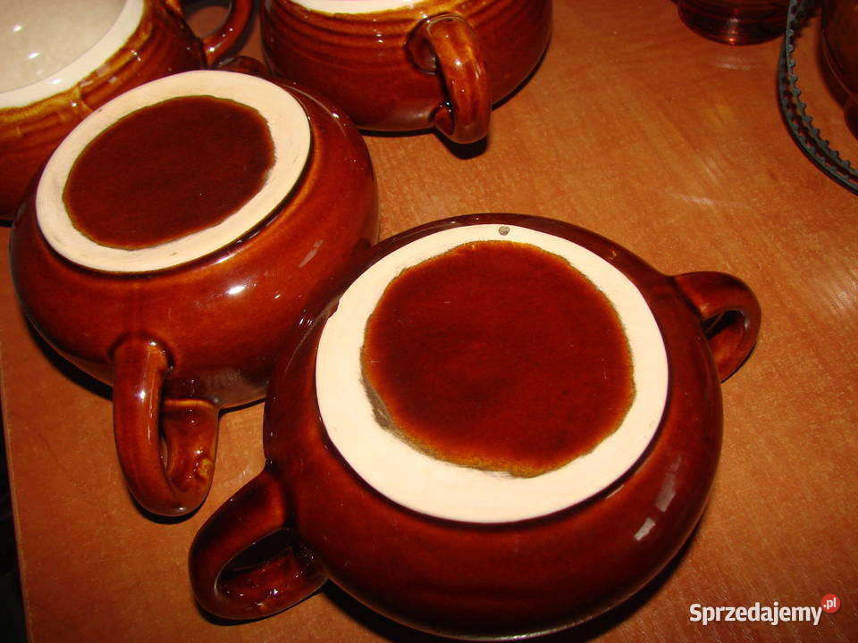 bulionówkaflaczarka porcelitowa PRL Pruszcz Gdański