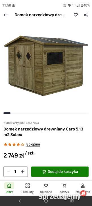 Sprzedam domek drewniany narzędziowy ogrodowe dolnośląskie Sędzisław