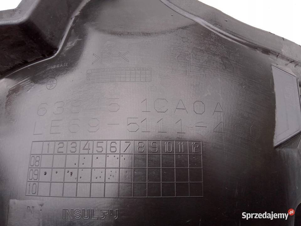 NADKOLE LEWE PRZÓD INFINITI QX70 FX30d FX35 FX37 Nowy Tomyśl