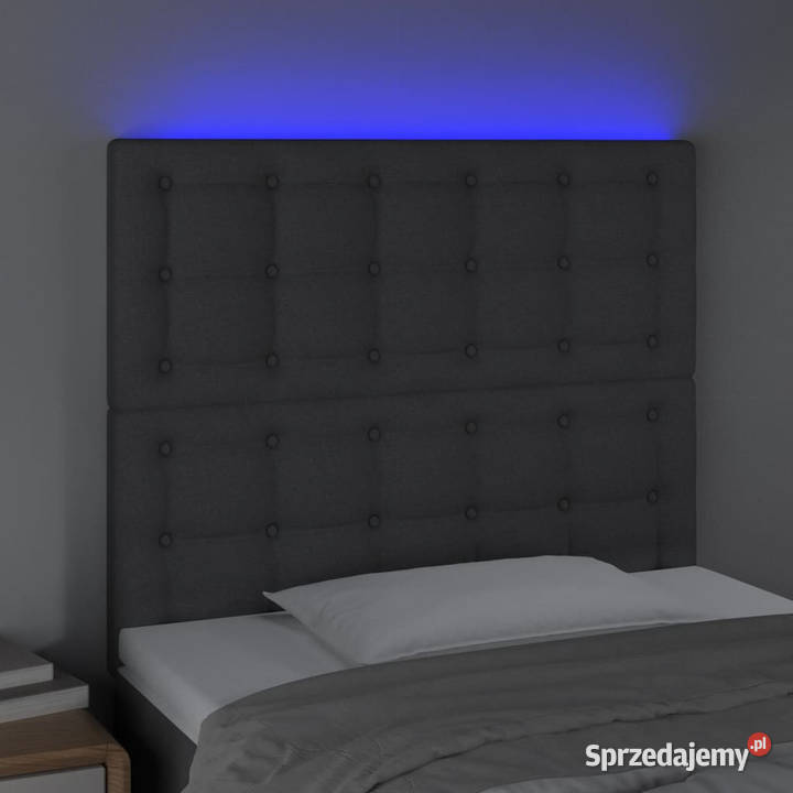 Zagłówek do łóżka z LED ciemnoszary 100x5x118128 Warszawa