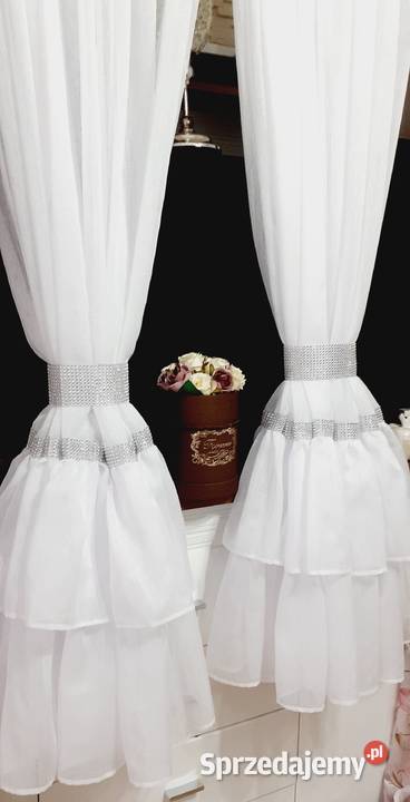 Zasłony pudrowy róż Wystrój okien mazowieckie Mława