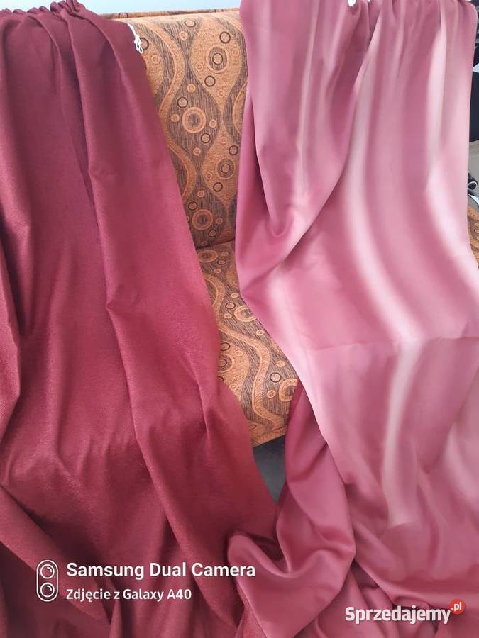 Zasłony brzegowe bordo dwie sztuki Dom i Ogród mazowieckie Ostrołęka