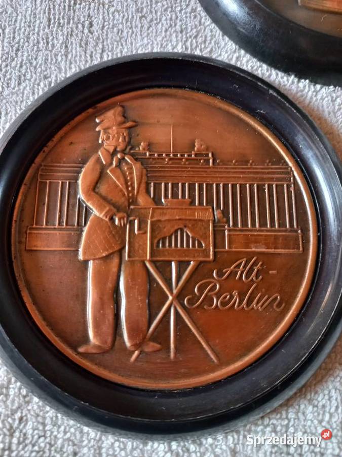 Płaskorzeźba miedziana Alt Berlin miniatura Pozostałe