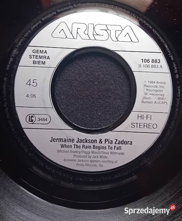 SP Jermaine JacksonPia Zadora When The Rain sprzedam