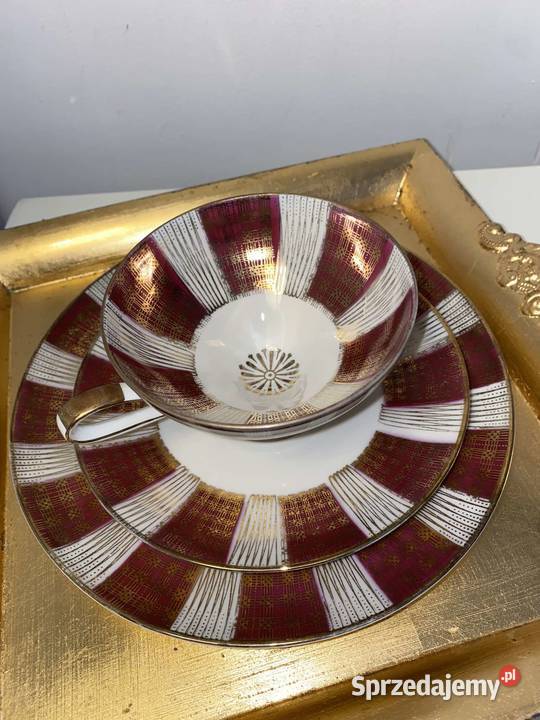 Trio śniadaniowe filiżanka porcelana bavaria Kraków