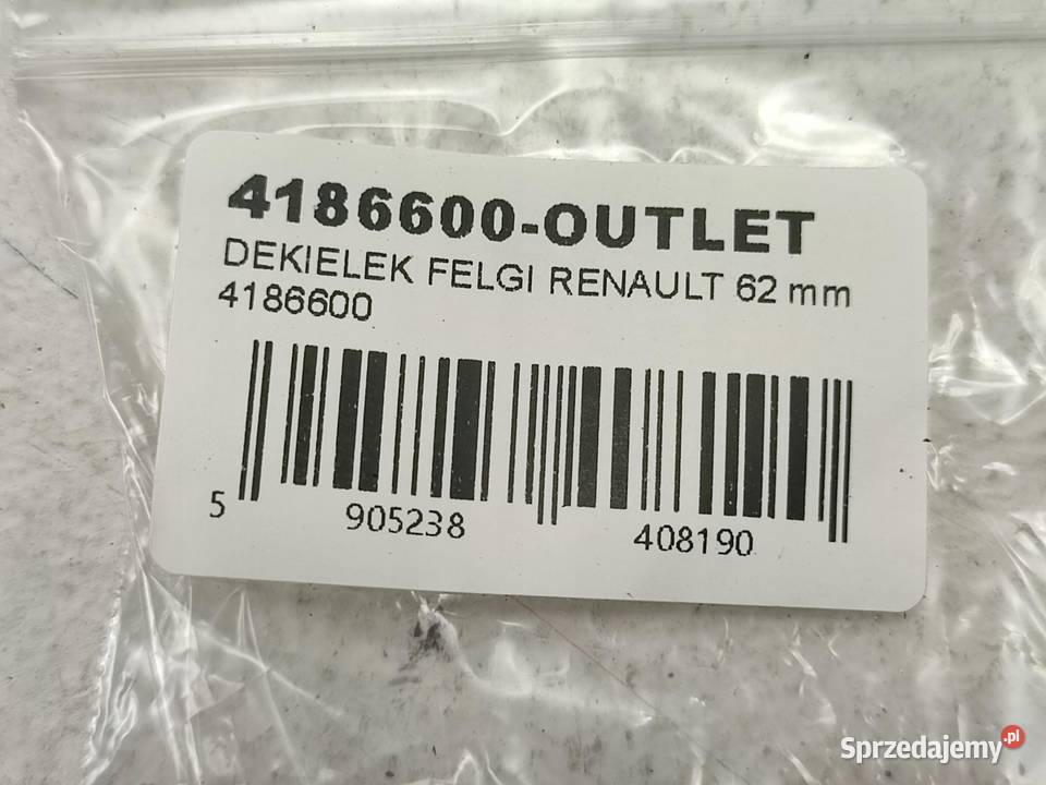 DEKIELEK FELGI 62mm 60mm RENAULT 4186600