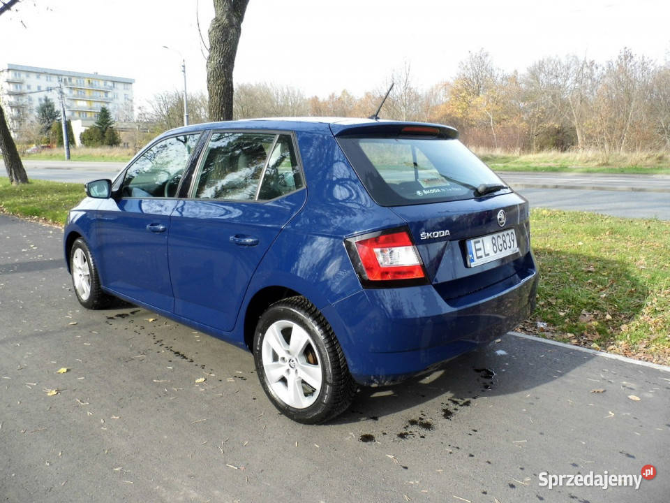 koda Fabia 10 gaz klima III 2014 granatowy Łódź